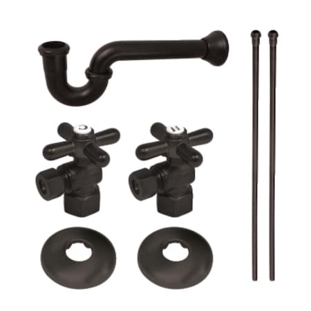 Kingston Brass KPK205 Plumbing Supply Kit with 1-1/2" P-Trap - 1/2" IPS Inlet x 3/8" Comp Oulet, Oil Rubbed Bronze KPK205